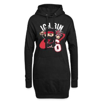 Dieser kleine Ninja ist 6 Geburtstagsshirt - Hoodie-Kleid - Schwarz - Vorne