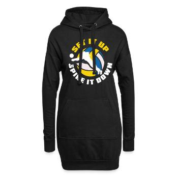 Volleyball Set It Up Spike It Down - Hoodie-Kleid - Schwarz - Vorne