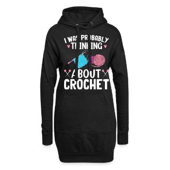 Häkeln Stricken Garnliebhaber, die über Häkeln nac - Hoodie-Kleid - Schwarz - Vorne