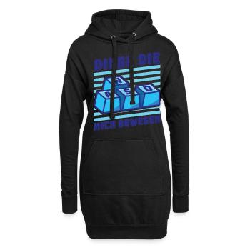 Dinge, die mich bewegen Gaming retro für Zocker - Hoodie-Kleid - Schwarz - Vorne