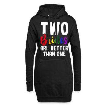 Brautparty Lesbisch Zwei Bräute sind besser als ei - Hoodie-Kleid - Schwarz - Vorne