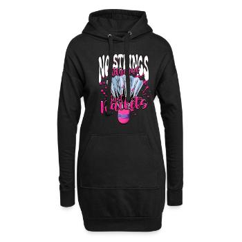 Badminton sans conditions, juste des raquettes - Sweat-shirt à capuche long Femme - noir - Devant