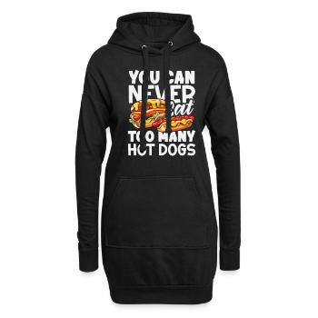 On ne mange jamais assez de hot-dogs - Sweat-shirt à capuche long Femme - noir - Devant