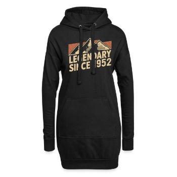 Legendär Seit 1952 Geburtstag - Hoodie-Kleid - Schwarz - Vorne