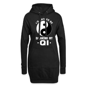 Chi Qi Ying Yang Médecine traditionnelle chinoise - Sweat-shirt à capuche long Femme - noir - Devant