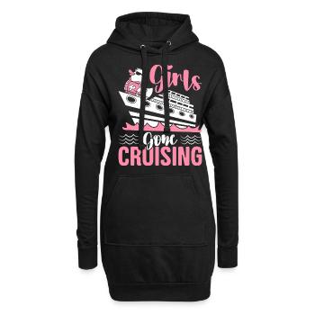 Girls Gone Cruising Cruise Croisière Vacances Croisière - Sweat-shirt à capuche long Femme - noir - Devant