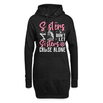Croisière Sisters Croisière solo Croisière - Sweat-shirt à capuche long Femme - noir - Devant
