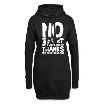 Non, ces champignons ne me tuent pas, cueilleur de champignons - Sweat-shirt à capuche long Femme - noir - Devant