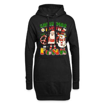 Christmas, Love and Funk – Festive Groove Music - Hoodie-Kleid - Schwarz - Vorne