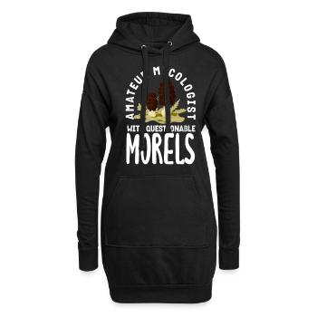Pilzsammler Mit Fragwürdigen Morcheln - Hoodie-Kleid - Schwarz - Vorne