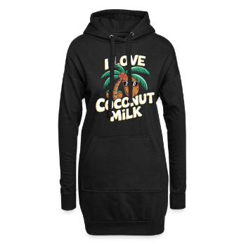 J’adore le lait de - Sweat-shirt à capuche long Femme - noir - Devant