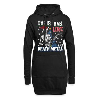 Noël, amour et death metal ! Fans de métal ! - Sweat-shirt à capuche long Femme - noir - Devant