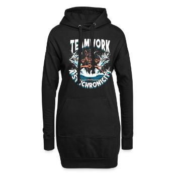 Synchronschwimmen Synchro Schwimmer - Hoodie-Kleid - Schwarz - Vorne