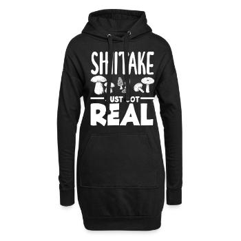 Pilzsammler Shiitake Wird Ernst - Hoodie-Kleid - Schwarz - Vorne