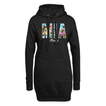 Miami Mia Miami – Ambiance tropicale pour les fans des États-Unis - Sweat-shirt à capuche long Femme - noir - Devant