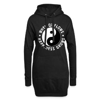 Chi Qi Ying Yang Médecine traditionnelle chinoise - Sweat-shirt à capuche long Femme - noir - Devant