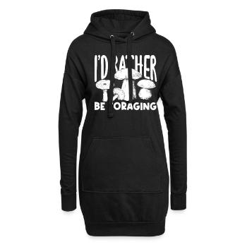 Liebhaber Der Pilzsuche: Lieber Sammeln - Hoodie-Kleid - Schwarz - Vorne