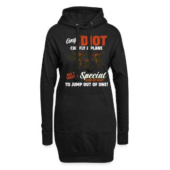 Skydive Freefly Fallschirmspringer Shirt Skydiving - Hoodie-Kleid - Schwarz - Vorne