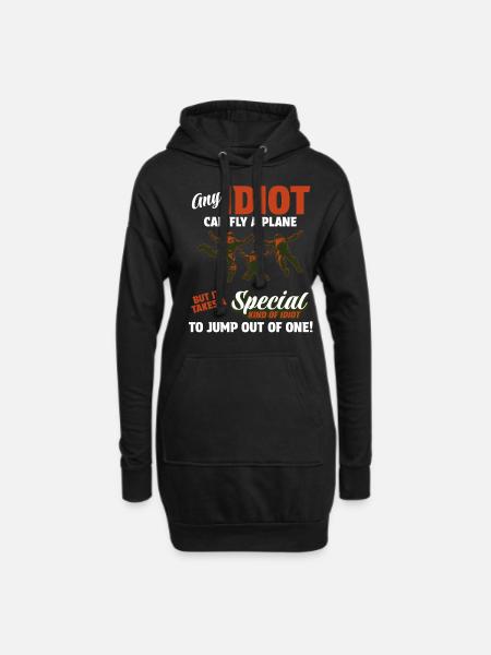 Skydive Freefly Fallschirmspringer Shirt Skydiving - Hoodie-Kleid - Schwarz