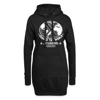 Vegan, gegen Drogen, Hardcore Punk Straight Edge - Hoodie-Kleid - Schwarz - Vorne