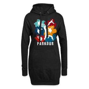 Parkour, Freerunning, Street Workout, Acrobatique - Sweat-shirt à capuche long Femme - noir - Devant