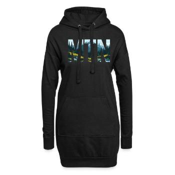 Mountains MTN – Natur & Berglandschaft Outdoor - Hoodie-Kleid - Schwarz - Vorne