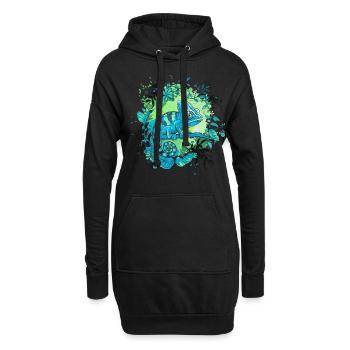 Chameleonaire A Rich Lizard für - Hoodie-Kleid - Schwarz - Vorne