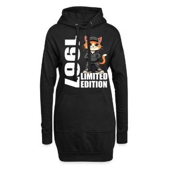 Edition Limitée 1967 Anniversaire Né 1967 - Sweat-shirt à capuche long Femme - noir - Devant
