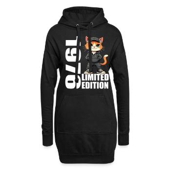 Edition Limitée 1976 Anniversaire Né 1976 - Sweat-shirt à capuche long Femme - noir - Devant