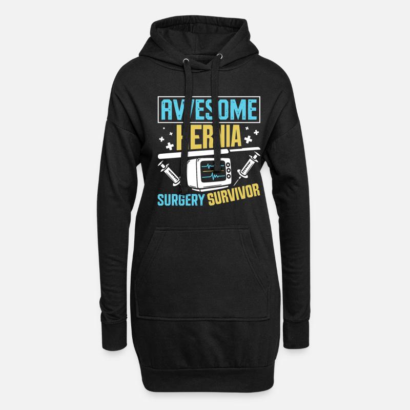 Hernia Surgery - Hoodie-Kleid - Schwarz