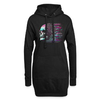 Hacker Programmeur Programmation Informatique - Sweat-shirt à capuche long Femme - noir - Devant
