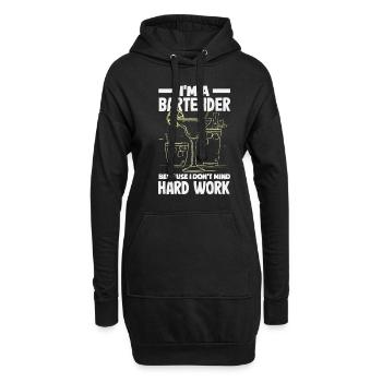 Lustiger Barkeeper Spruch Barkeeper Geschenk - Hoodie-Kleid - Schwarz - Vorne
