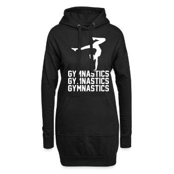 Gymnastik Turnerin Turnerin Mädchen Turnerin Tanz - Hoodie-Kleid - Schwarz - Vorne