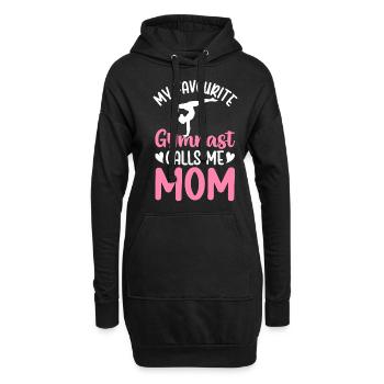 Lieblingsturnerin nennt mich Mama - Hoodie-Kleid - Schwarz - Vorne