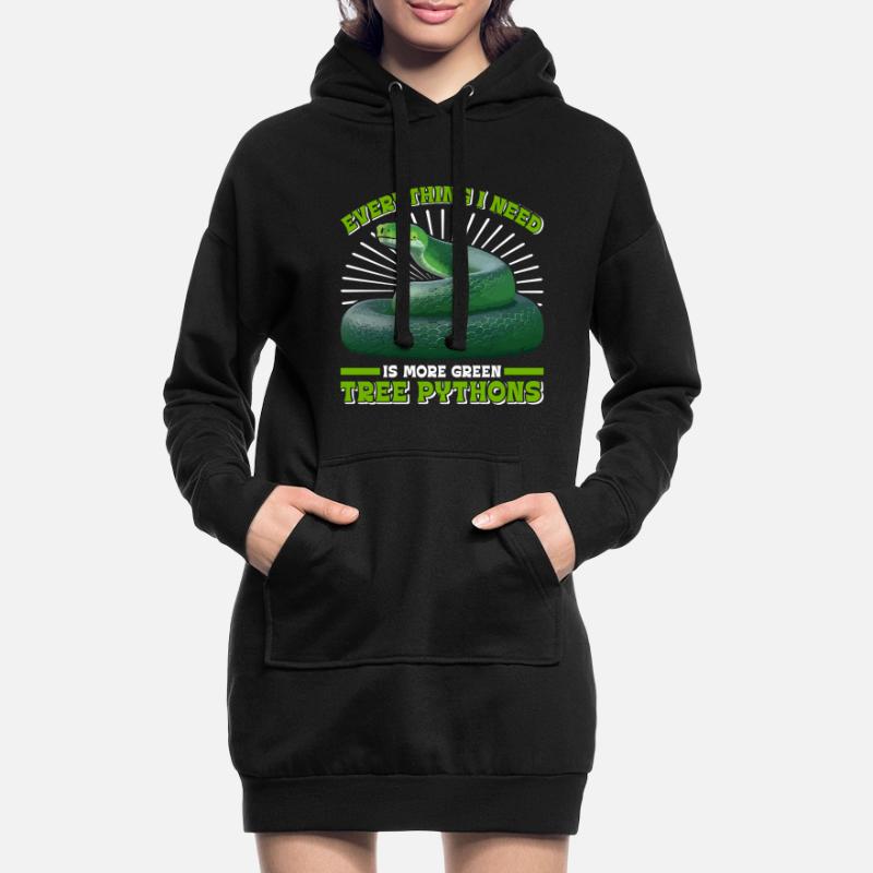 Green Tree Python Hoodie Dress