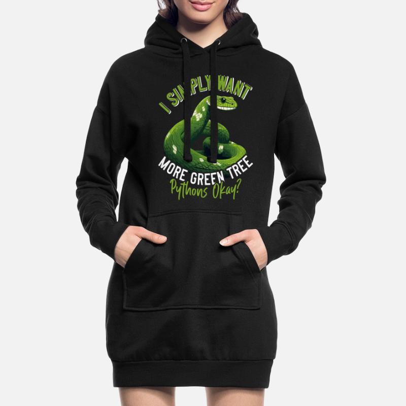 Green Tree Python Hoodie Dress