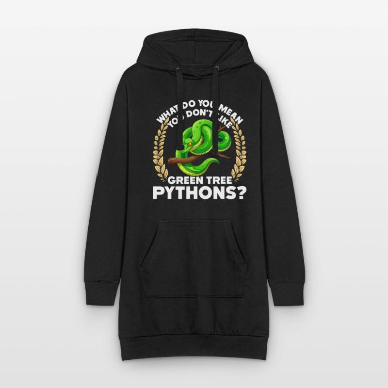 Python arborescent vert Sweat-shirt à capuche long Femme