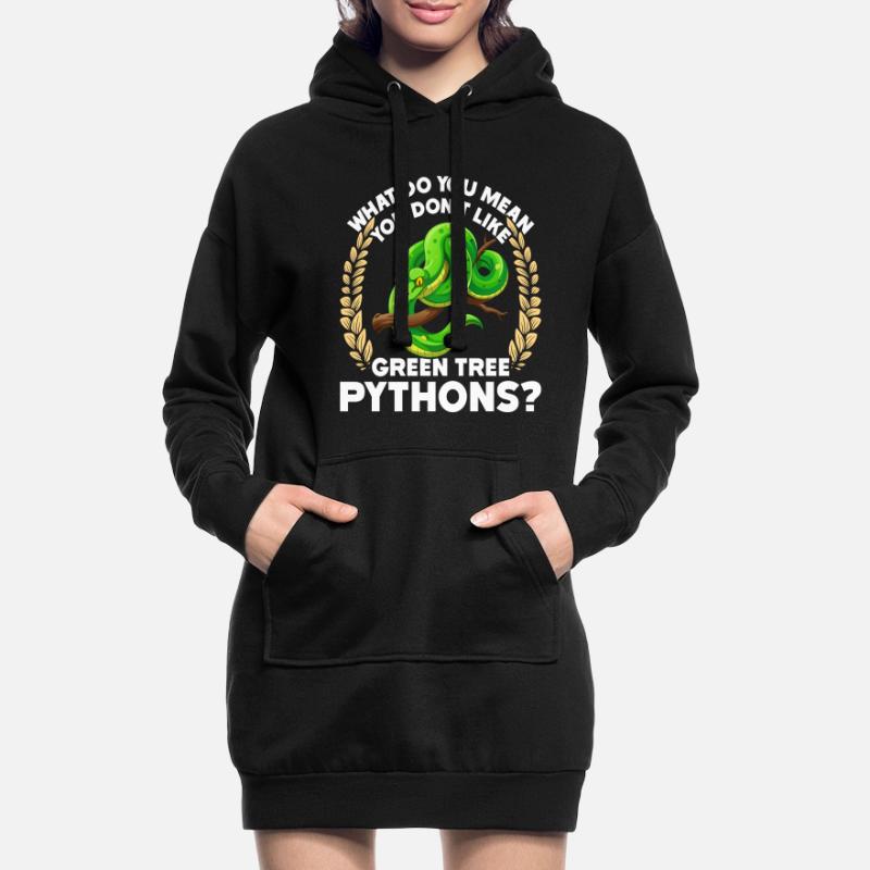 Python arborescent vert Sweat-shirt à capuche long Femme