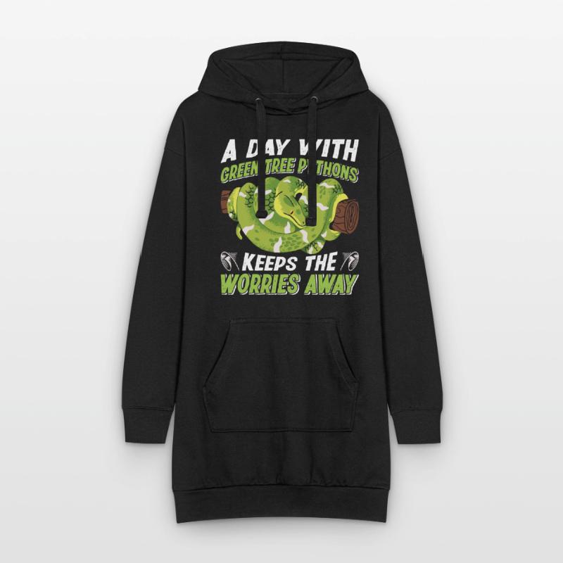 Green Tree Python Hoodie-Kleid