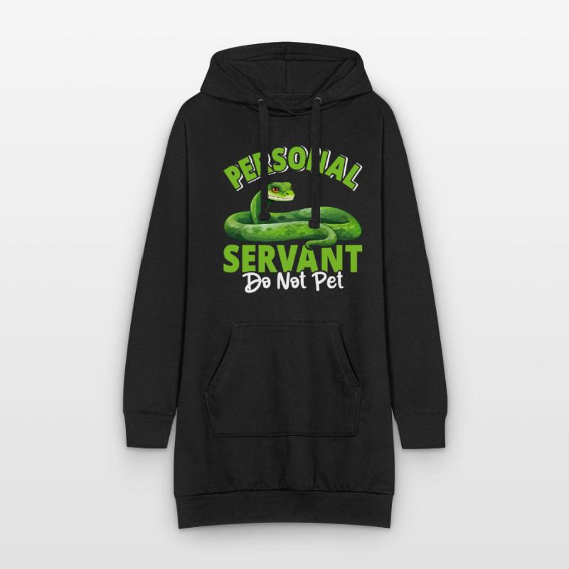 Python arborescent vert Sweat-shirt à capuche long Femme