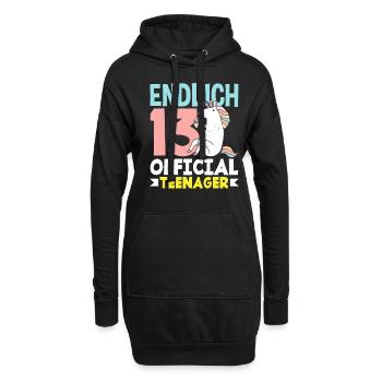 Endlich 13. Geburtstag Official Teenager - Hoodie-Kleid - Schwarz - Vorne