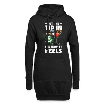 Lustiger Barkeeper Spruch Barkeeper Geschenk - Hoodie-Kleid - Schwarz - Vorne