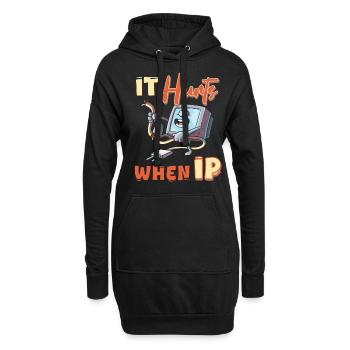 Lustiger Spruch "It Burns when i Pee"! - Sweat-shirt à capuche long Femme - noir - Devant