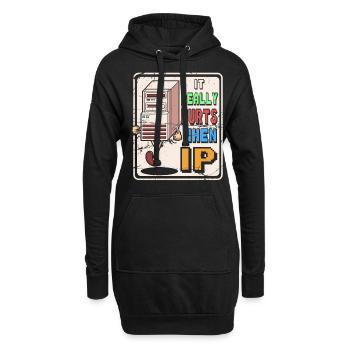 Lustiger Spruch "It Burns when i Pee"! - Sweat-shirt à capuche long Femme - noir - Devant