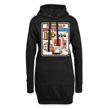 Drôle de dire « Ça brûle quand je fais » ! - Sweat-shirt à capuche long Femme - noir - Devant
