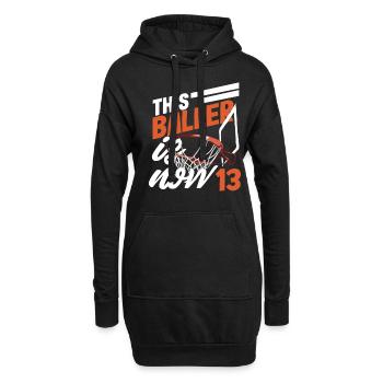 This Baller is now 13 Birthday - Hoodie Dress - black - Front