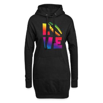 Lustiger Barkeeper Spruch Barkeeper Geschenk - Hoodie-Kleid - Schwarz - Vorne