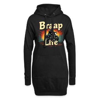 Motorrad Motorradfahrer Motorrad Maschine - Hoodie-Kleid - Schwarz - Vorne