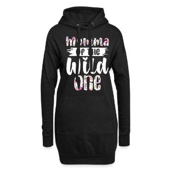 Momma der wilden ein Arborist 1 Jahr alt - Hoodie-Kleid - Schwarz - Vorne