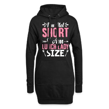 Ich bin nicht klein, ich bin Mittagessen Dame - Hoodie-Kleid - Schwarz - Vorne
